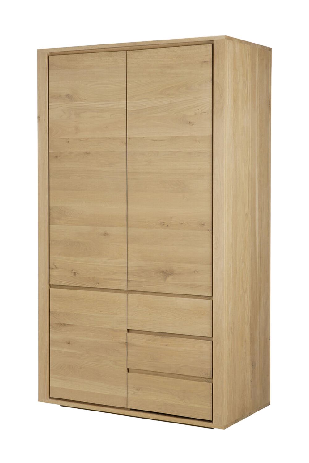 3-Door Oak Wood Wardrobe Cabinet | Ethnicraft Shadow | OROA.COM
