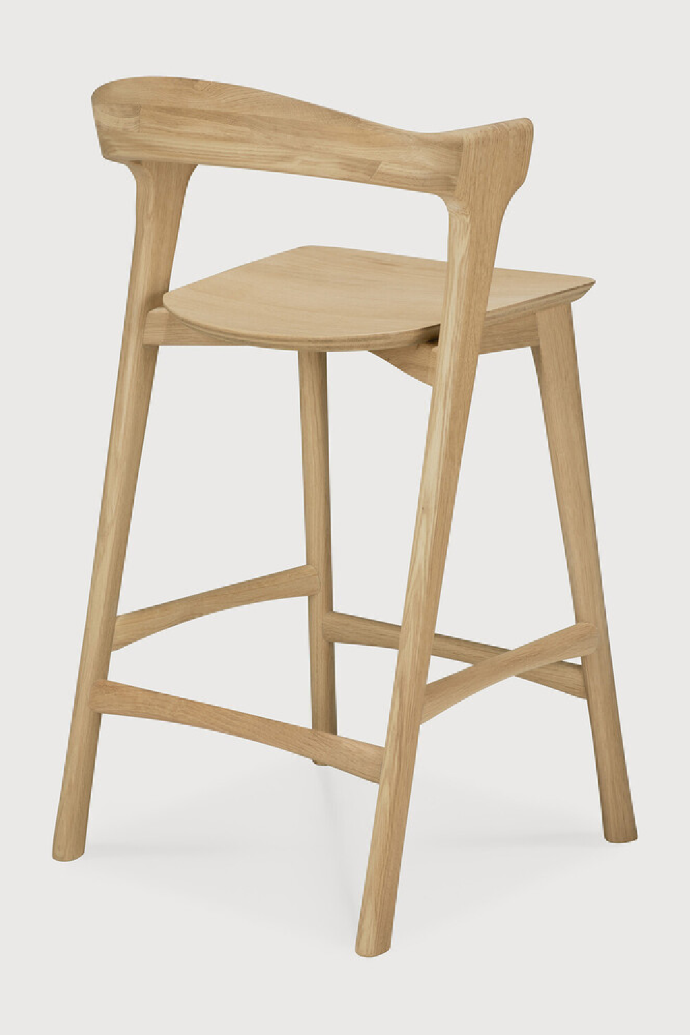 Curved Oak Counter Stool | Ethnicraft Bok | Oroa.com