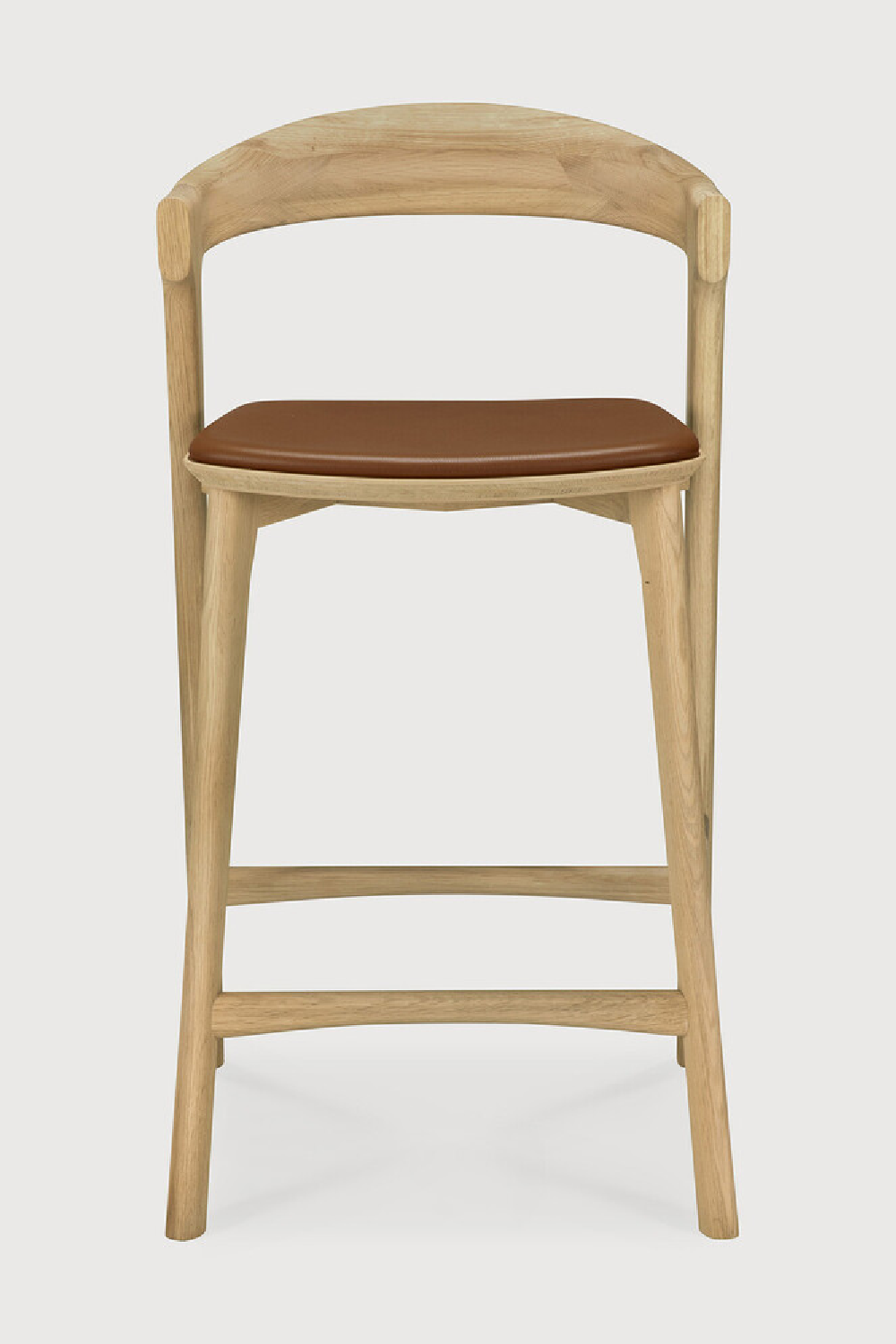Curved Oak Counter Stool | Ethnicraft Bok | Oroa.com