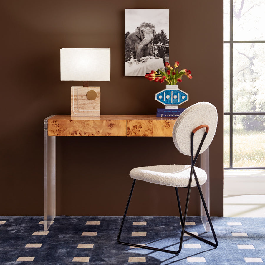 Crisscross Black Steel Dining Chair | Jonathan Adler Caprice | Oroa.com