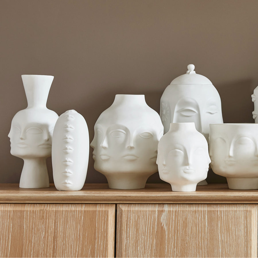 Unglazed Porcelain Face Vase L | Jonathan Adler Dora Maar