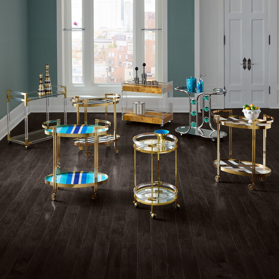 Polished Brass Bar Cart | Jonathan Adler Chambeige | Oroa.com