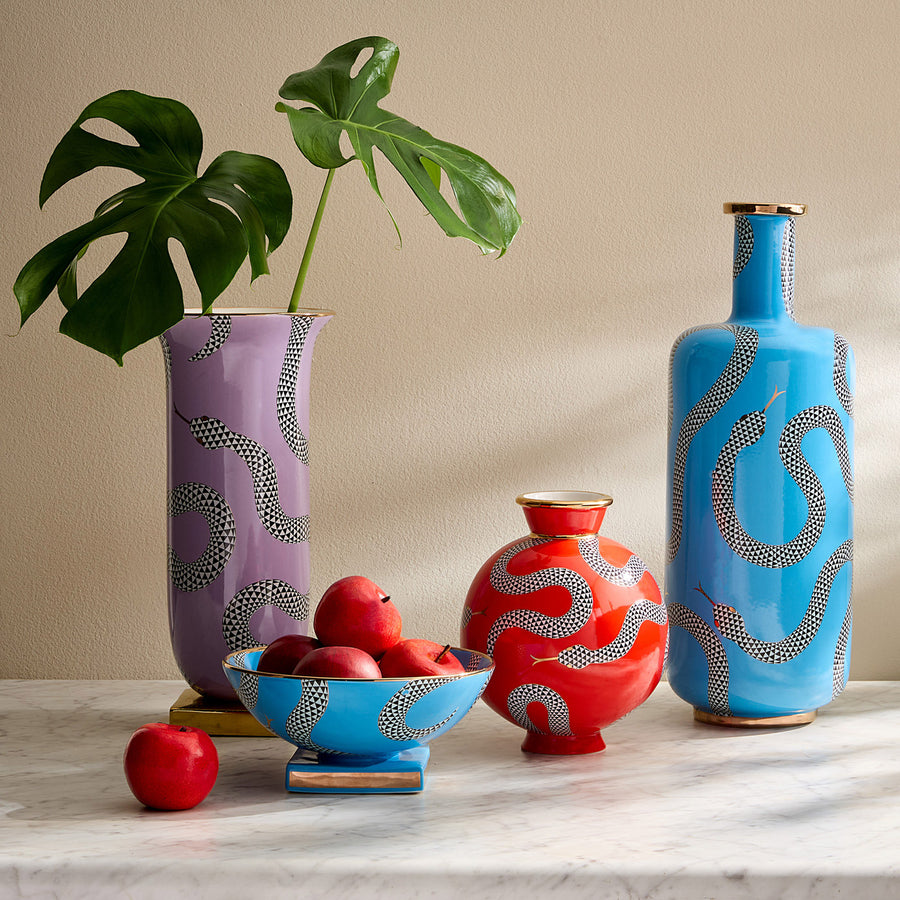 Purple Porcelain Serpent Flared Vase | Jonathan Adler Eden | Oroa.com