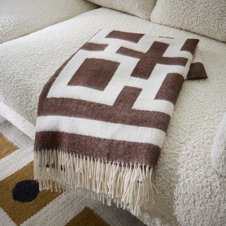 Baby Alpaca Fringed Throw | Jonathan Adler Nixon | Oroa.com