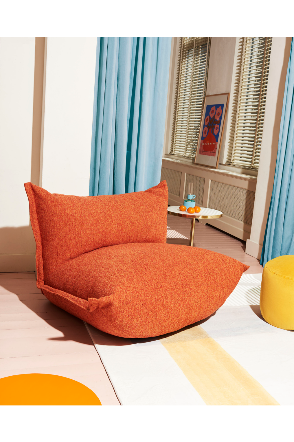 Back-Buttoned Modern Easy Chair | Fatboy The BonBaron Mingle | OROA.com