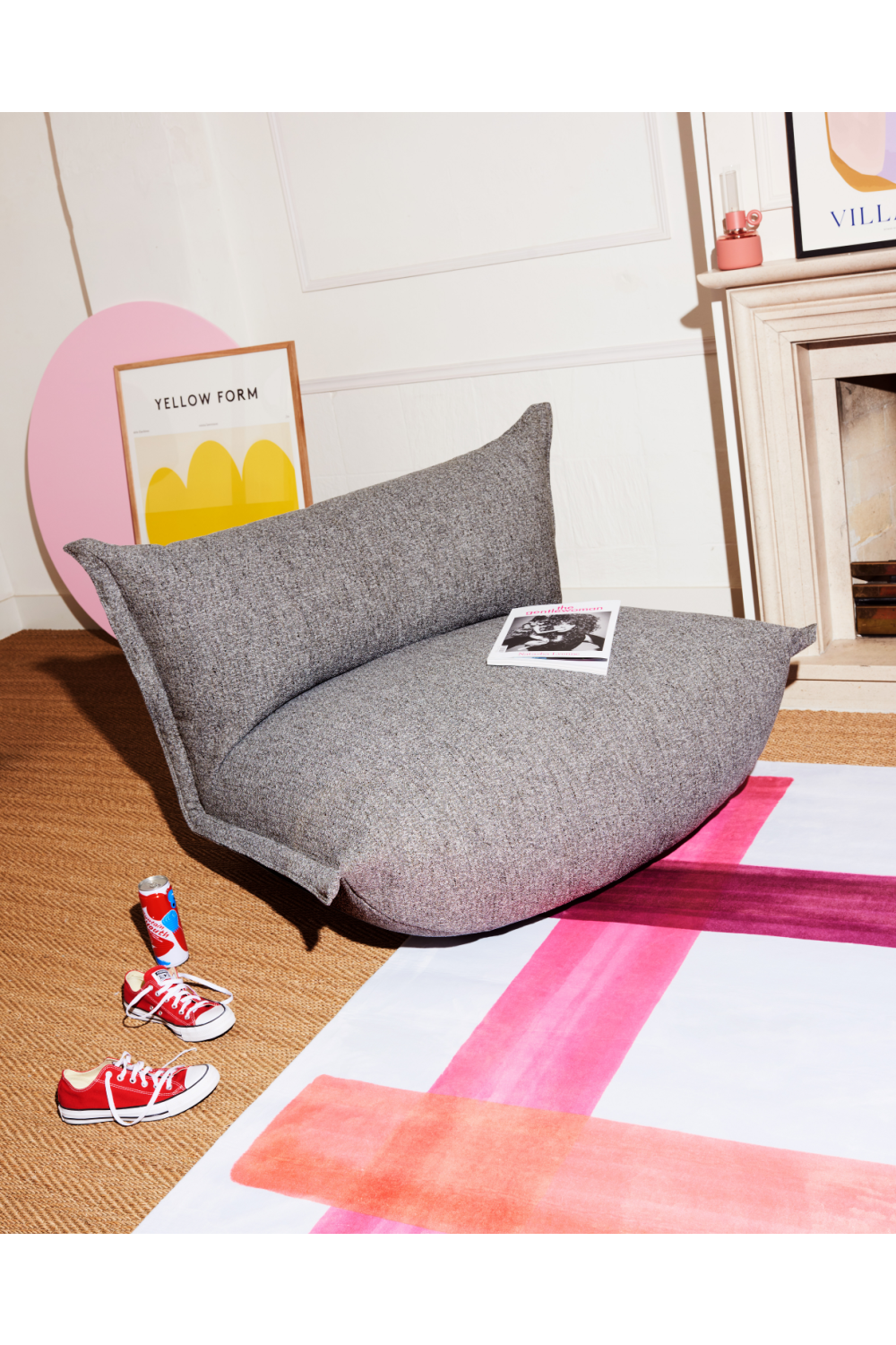 Back-Buttoned Modern Easy Chair | Fatboy The BonBaron Mingle | OROA.com