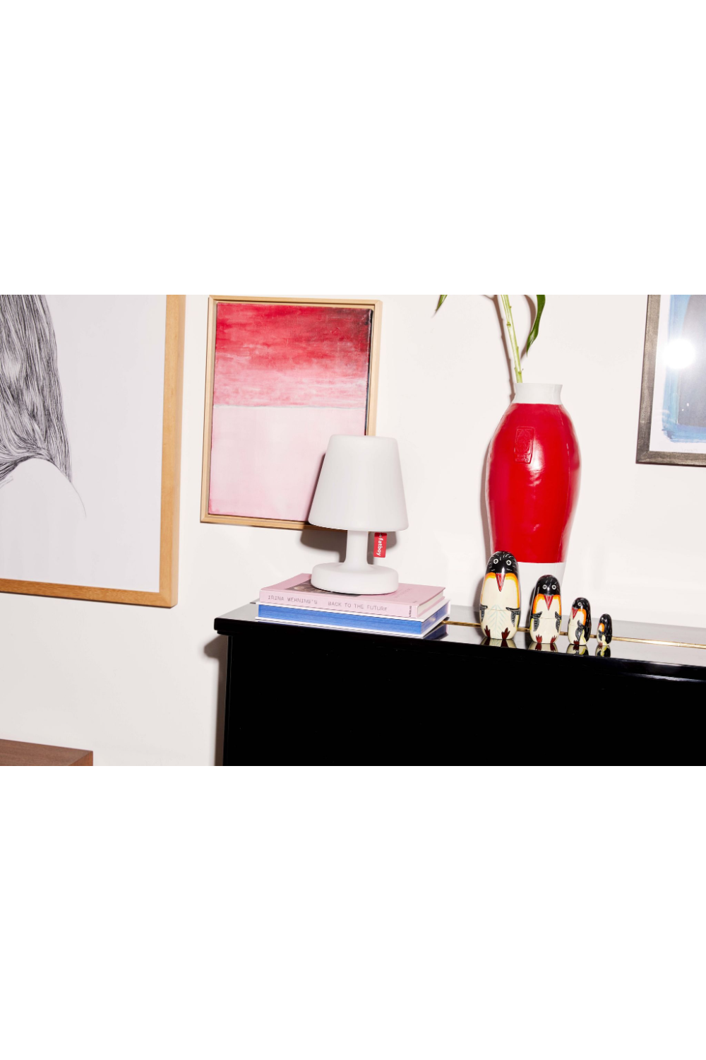 White Minimalist Table Lamp | Fatboy Edison The Petit | OROA.com