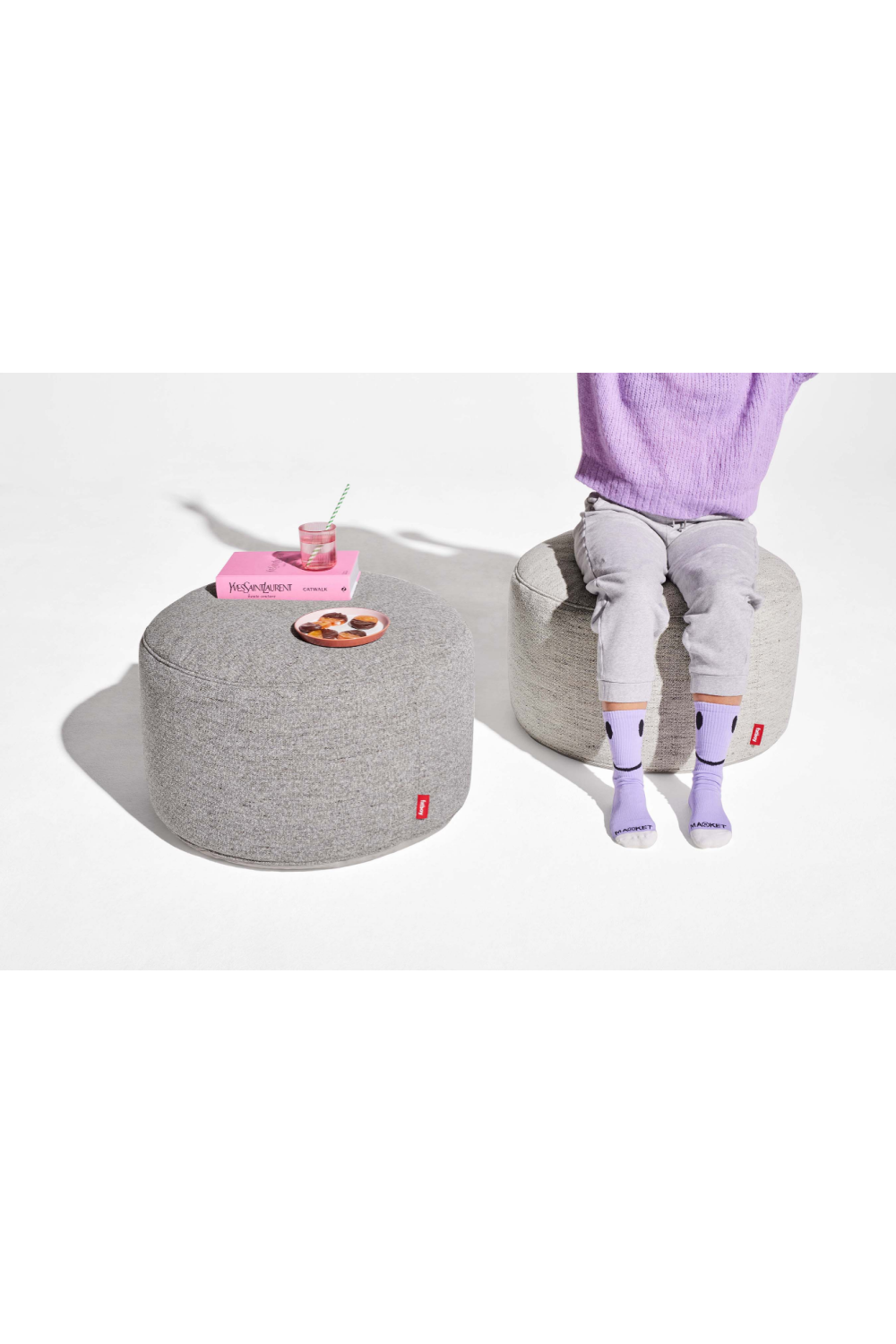 Fabric Upholstered Ottoman L | Fatboy Point Mingle | OROA.com