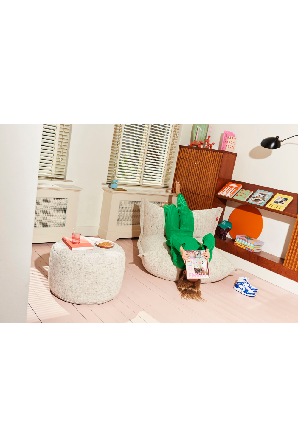 Fabric Upholstered Ottoman L | Fatboy Point Mingle | OROA.com