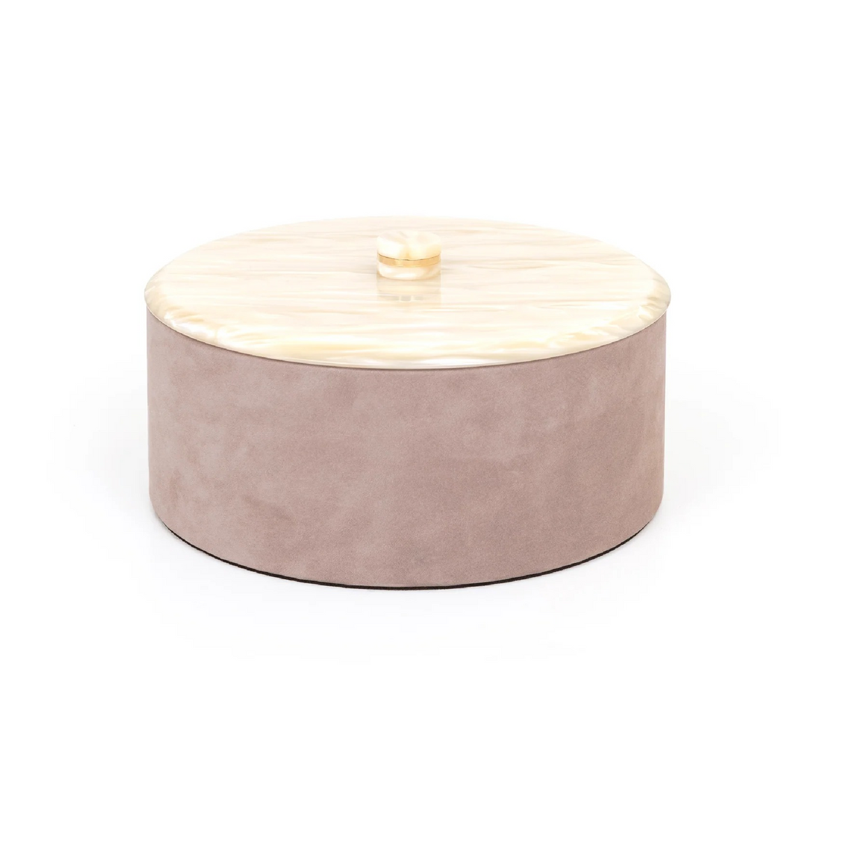 Leather Round Lidded Box | Pinetti Kelly | OROA.com