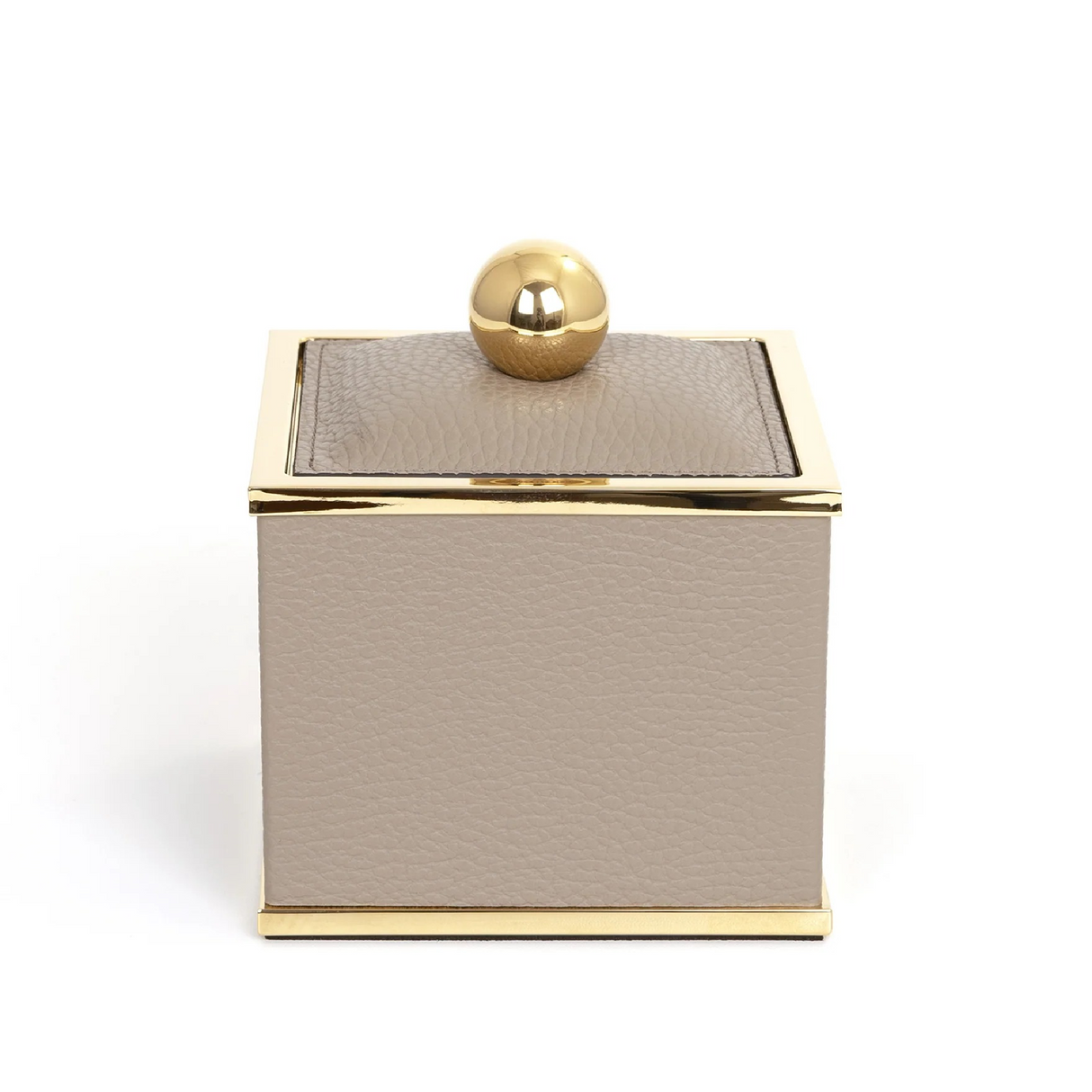 Square Leather Cotton Pad Holder | Pinetti Olimpia | OROA.com