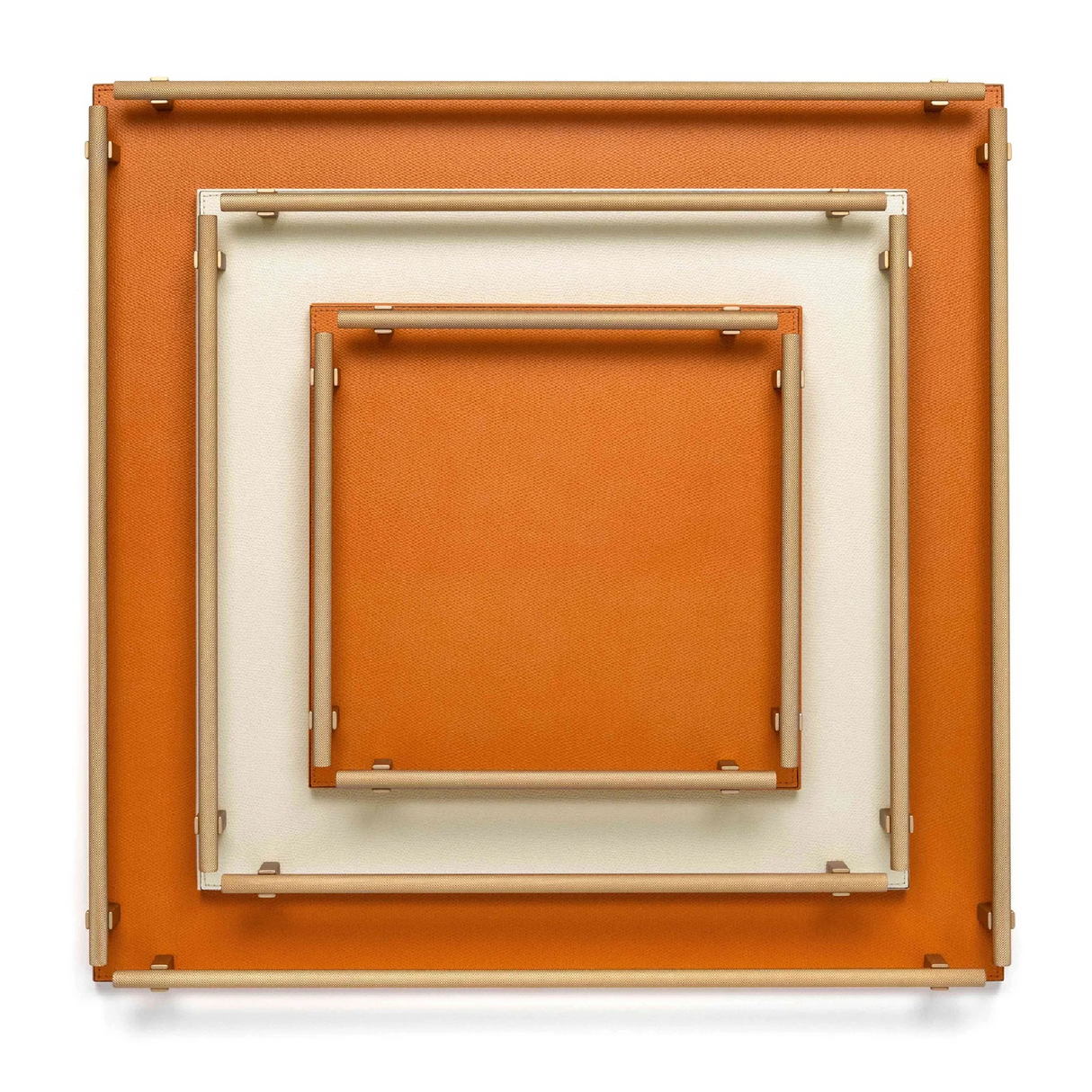 Square Leather Tray | Pinetti Robert | OROA.com