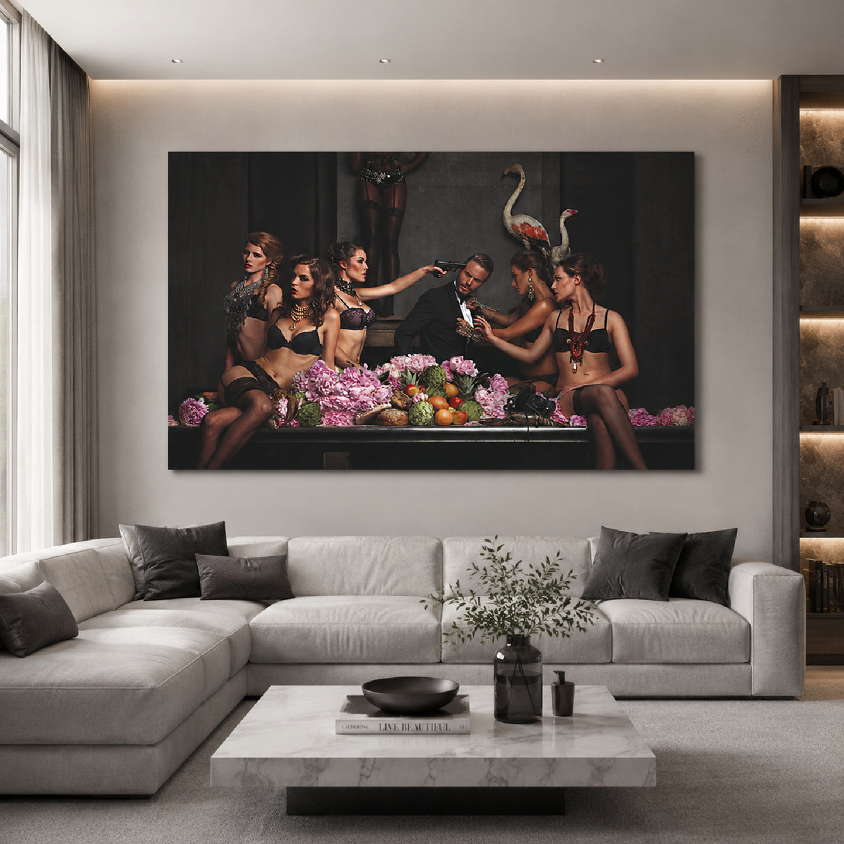 Lady Pointing Gun Photographic Art | Oroa.com