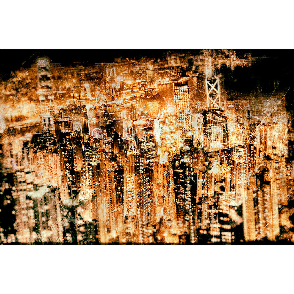 Lighted Skyscrapers Photographic Art | Oroa.com