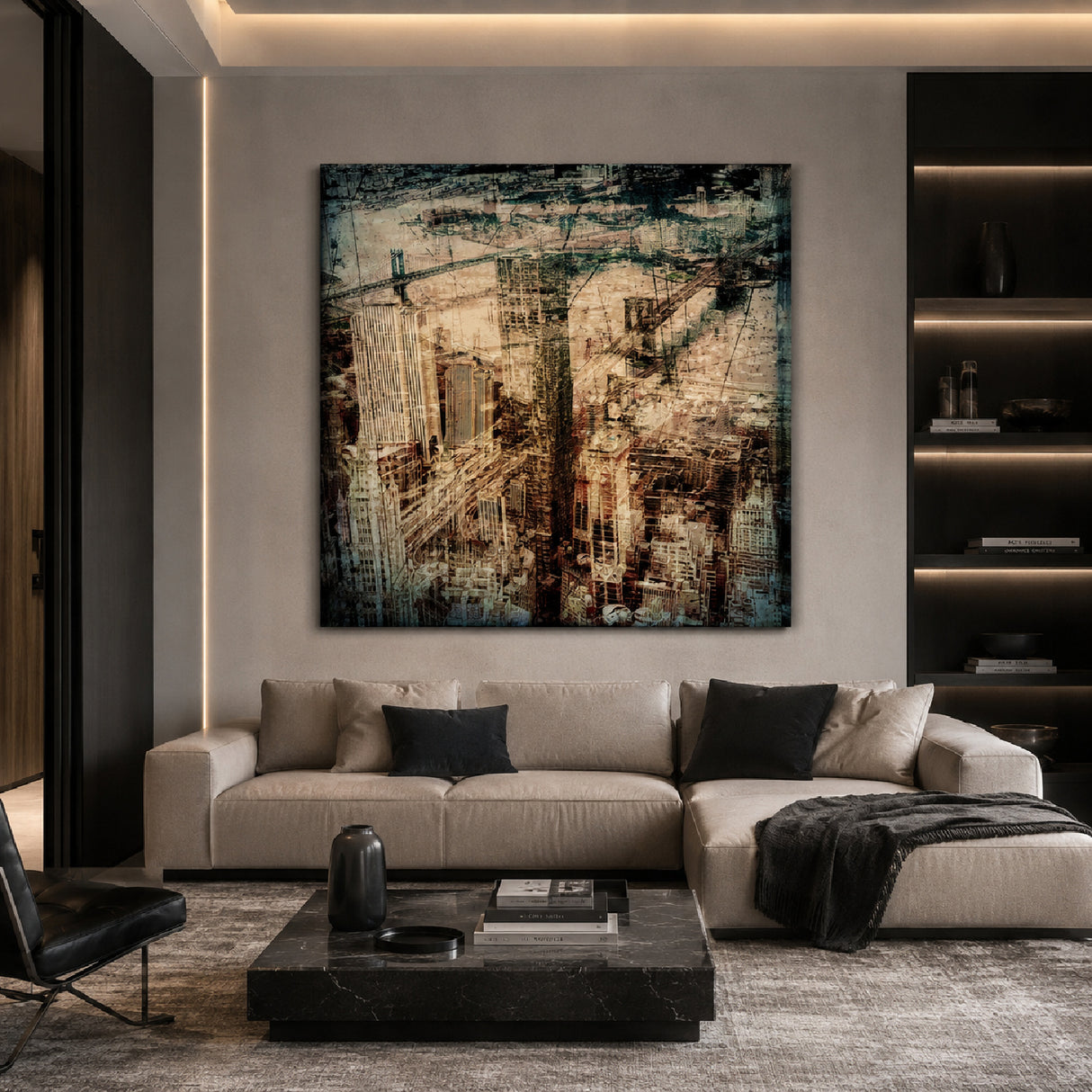 Sepia City Architecture Photographic Art | Oroa.com