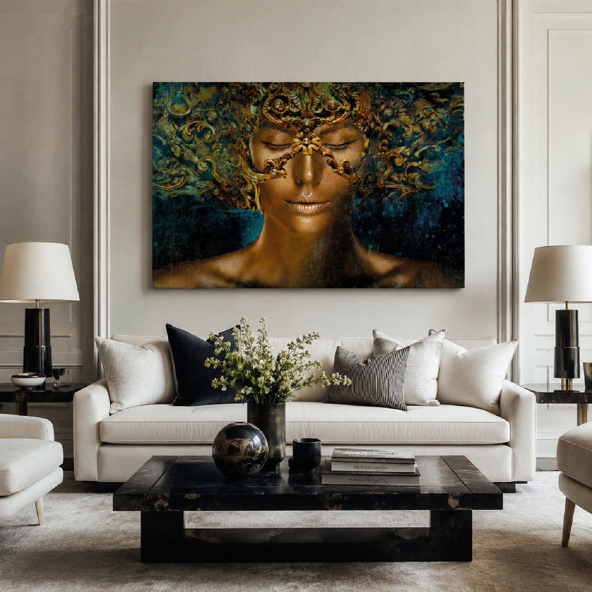 Majestic Headpiece Woman Photographic Art | Oroa.com