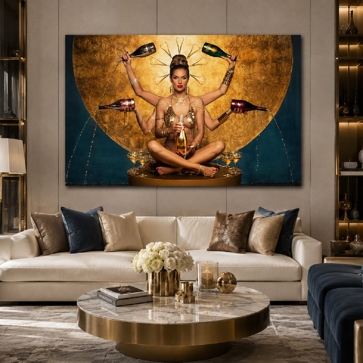 Surrealistic Gold Woman Photographic Art | Oroa.com