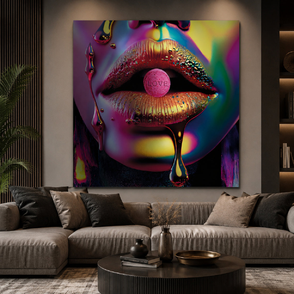 Iridescent Lips Photographic Art | Oroa.com