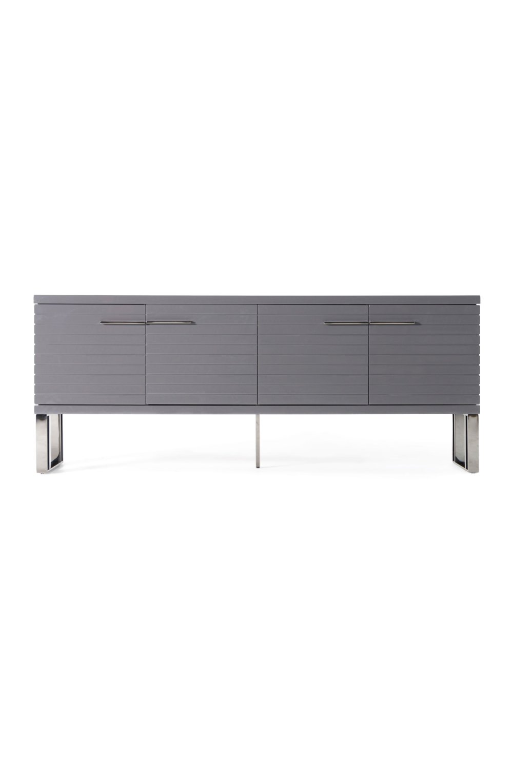 Gray Slatted 4-Foor Sideboard | OROA Modern Splendor | Oroa.com