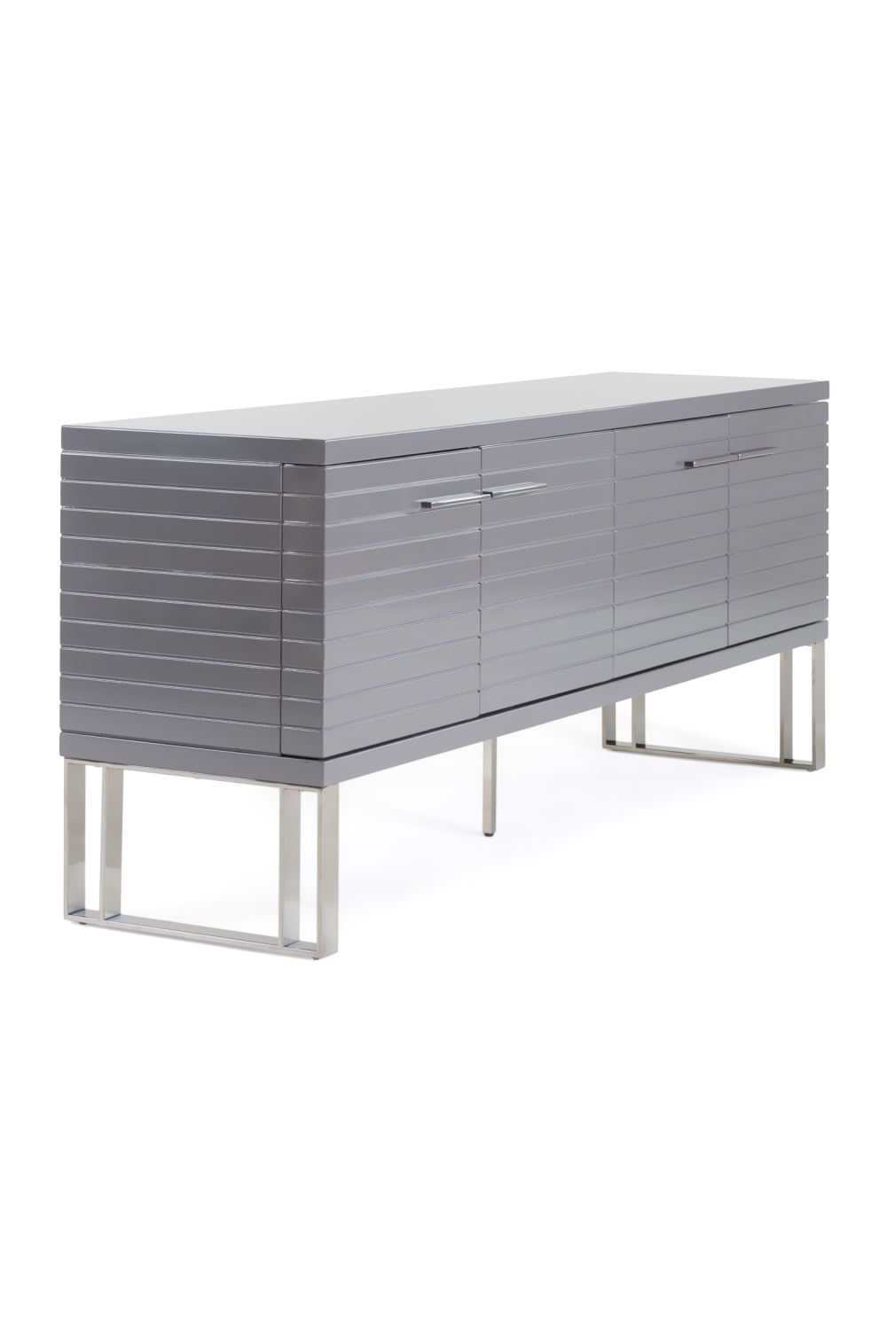 Gray Slatted 4-Foor Sideboard | OROA Modern Splendor | Oroa.com