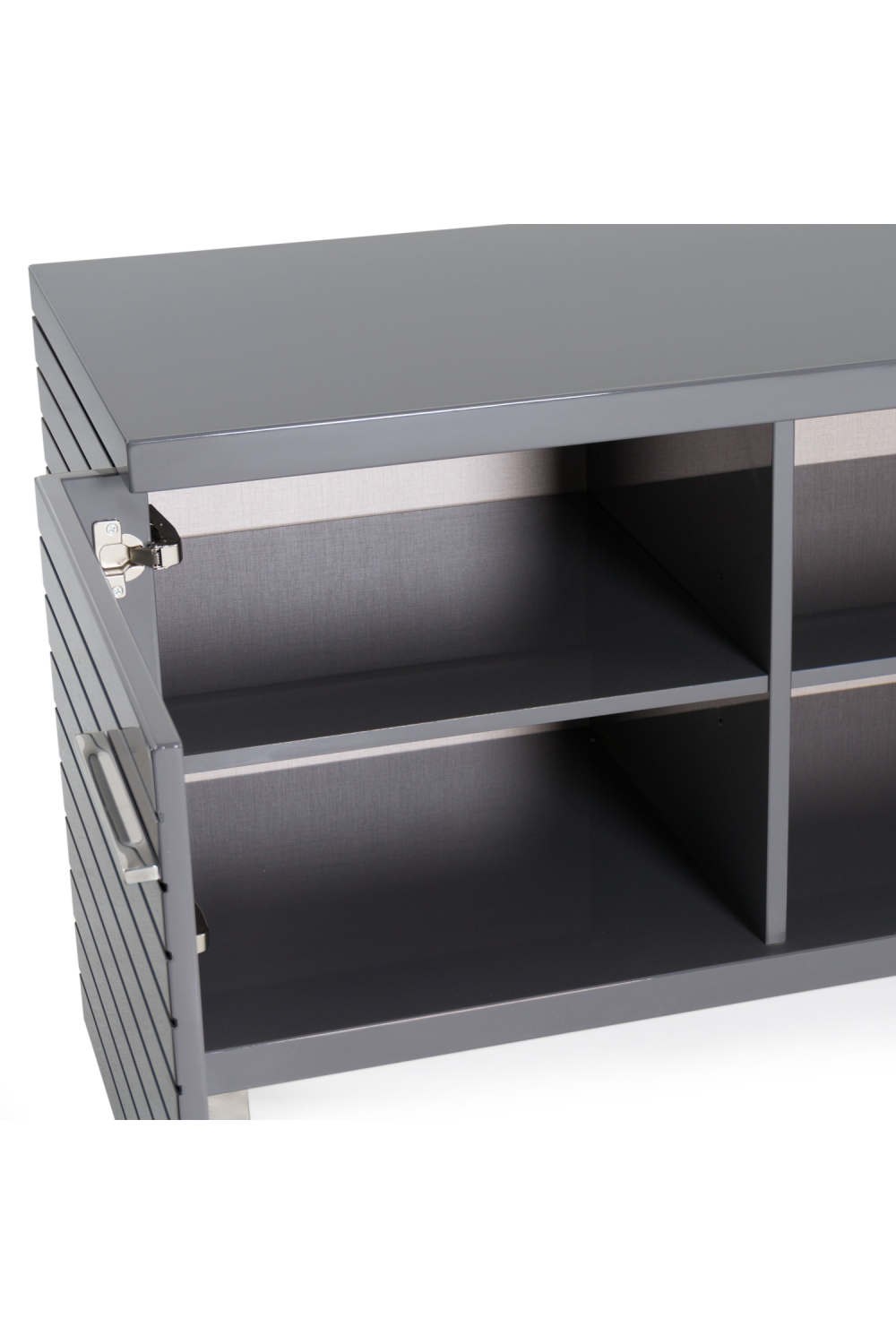 Gray Slatted 4-Foor Sideboard | OROA Modern Splendor | Oroa.com