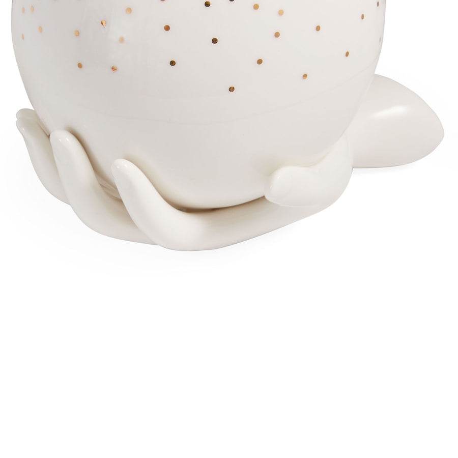 White Porcelain Gilded Box | Jonathan Adler Eve | Oroa.com