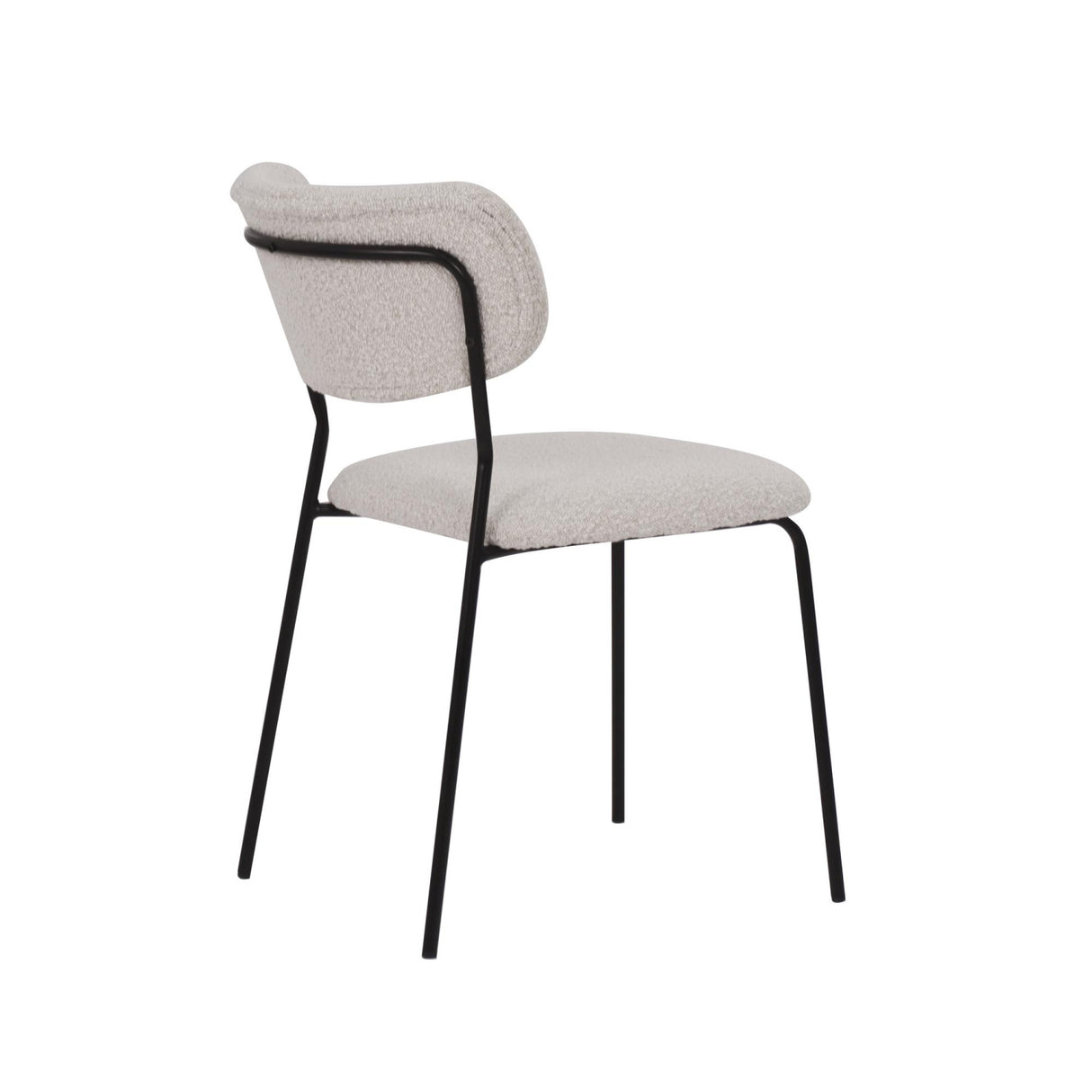 Modern furniture - White Fabric Dining Chairs (2) - www.oroa.com | Oroa.com