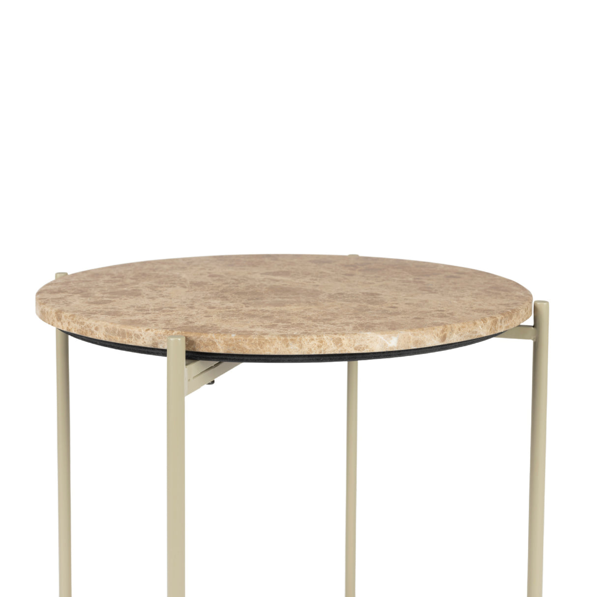 Modern furniture - Round Beige Marble Side Table - www.oroa.com | Oroa.com