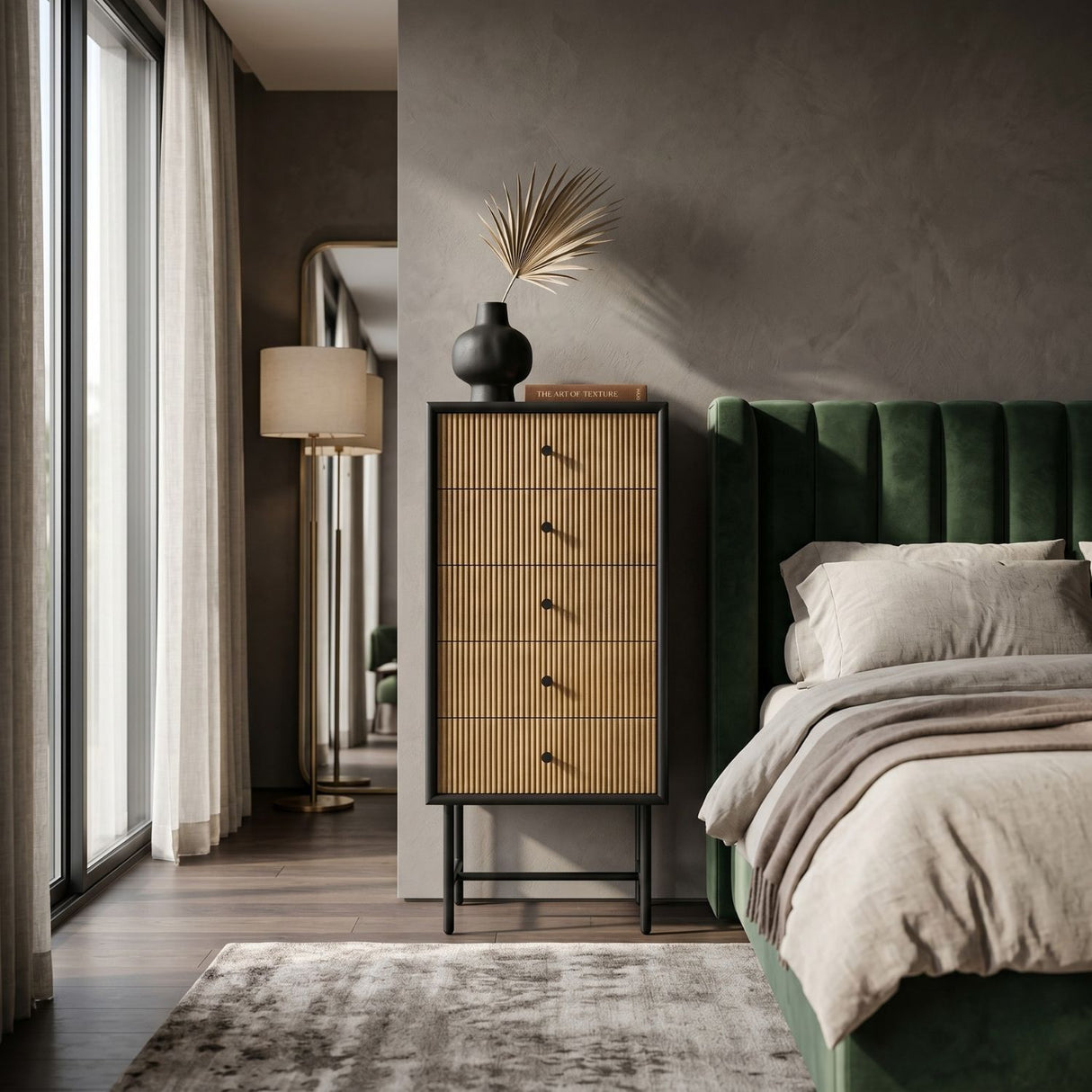 Modern furniture - Pine Wood 5-Drawer Cabinet - www.oroa.com | Oroa.com