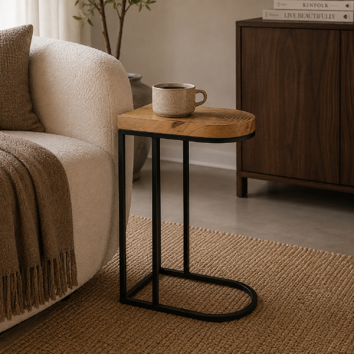Modern furniture - Natural Mango Wood Side Table - www.oroa.com | Oroa.com