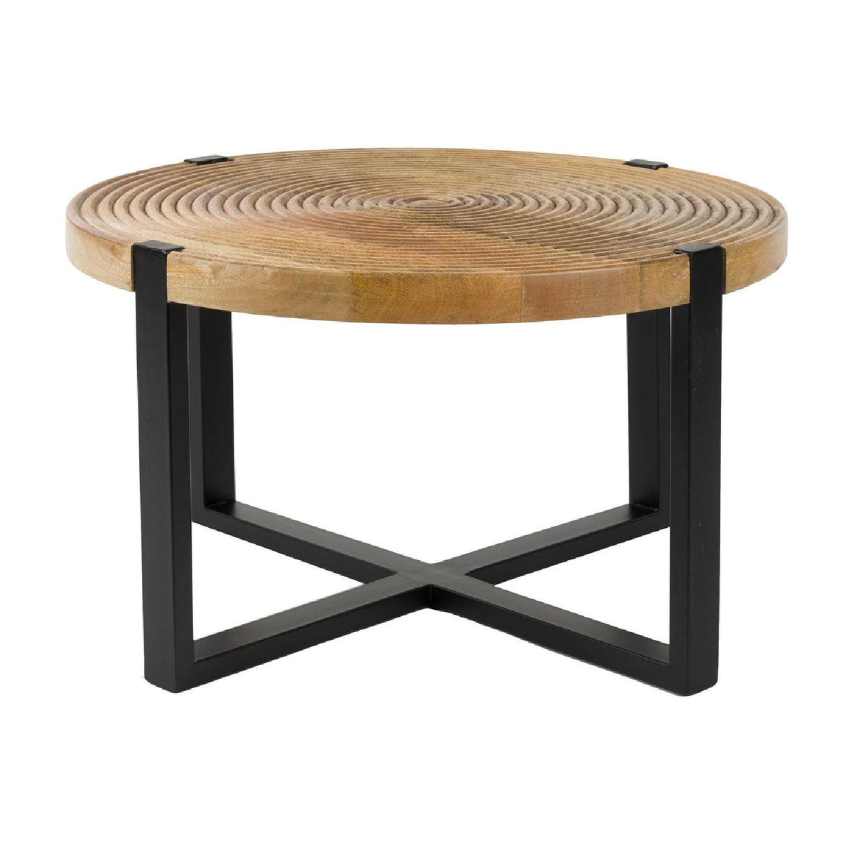 Modern furniture - Round Wooden Fluted Coffee Table - www.oroa.com | Oroa.com
