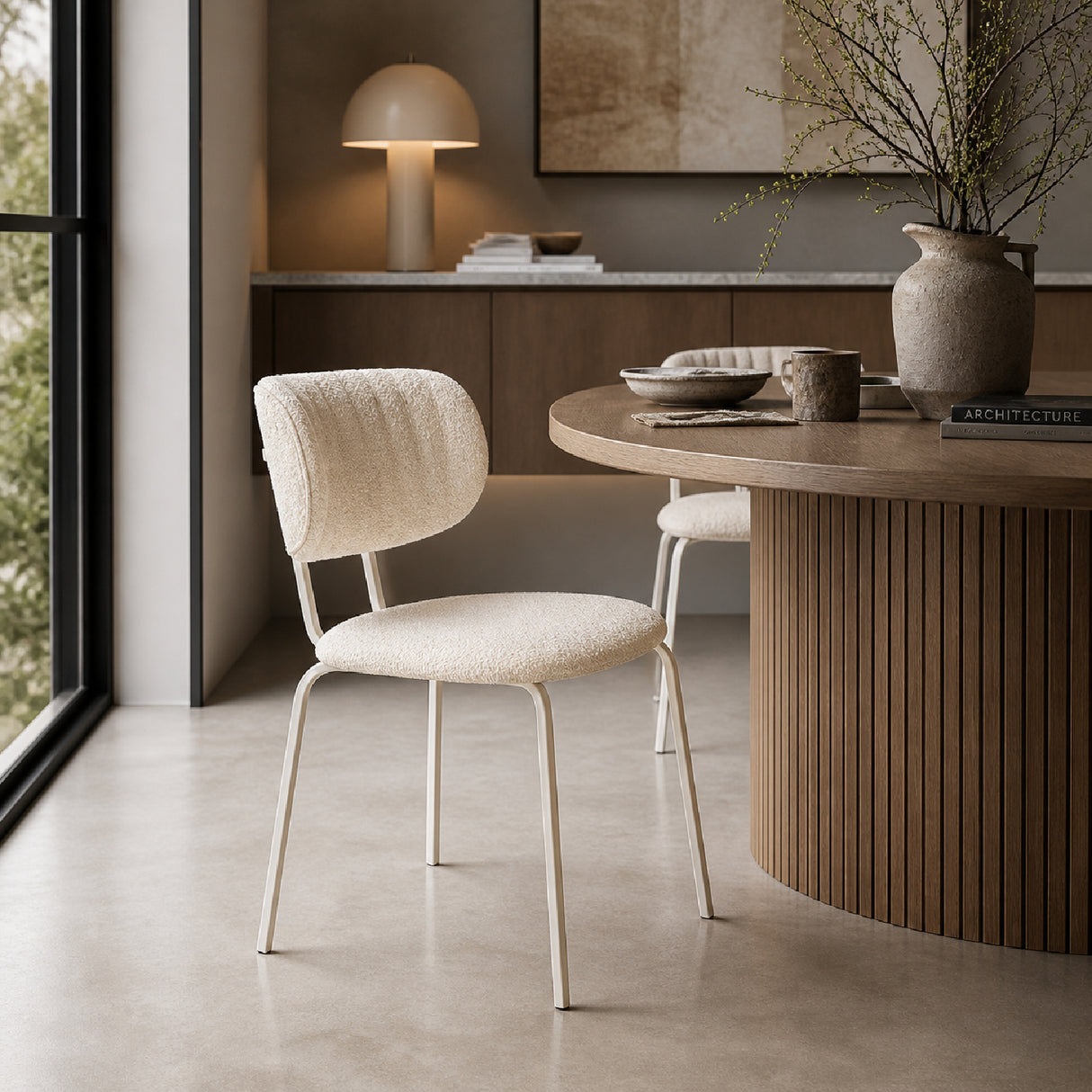 Modern furniture - Minimalist Cushioned Dining Chairs (2) - www.oroa.com | Oroa.com