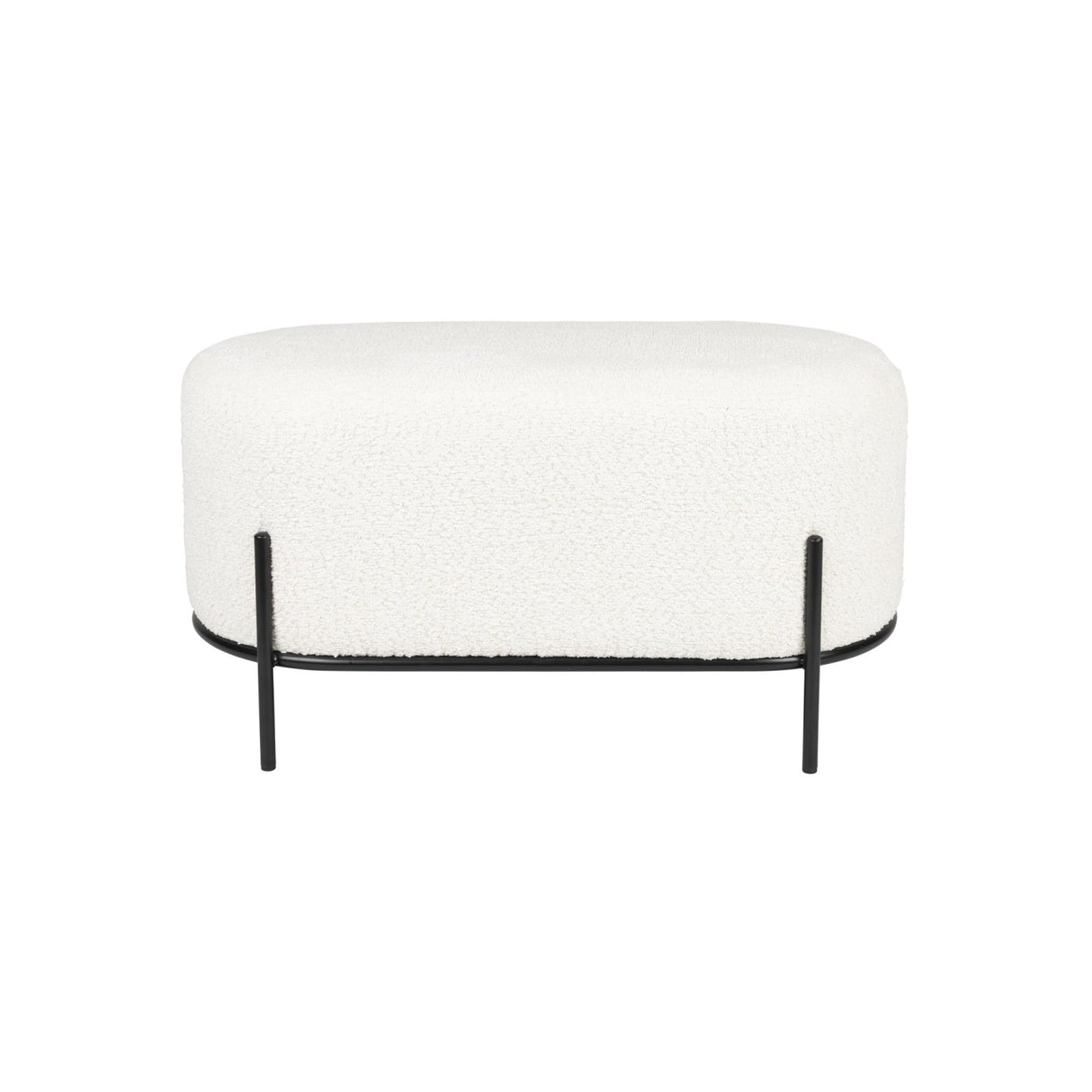 Modern furniture - White Cushioned Oblong Bench - www.oroa.com | Oroa.com