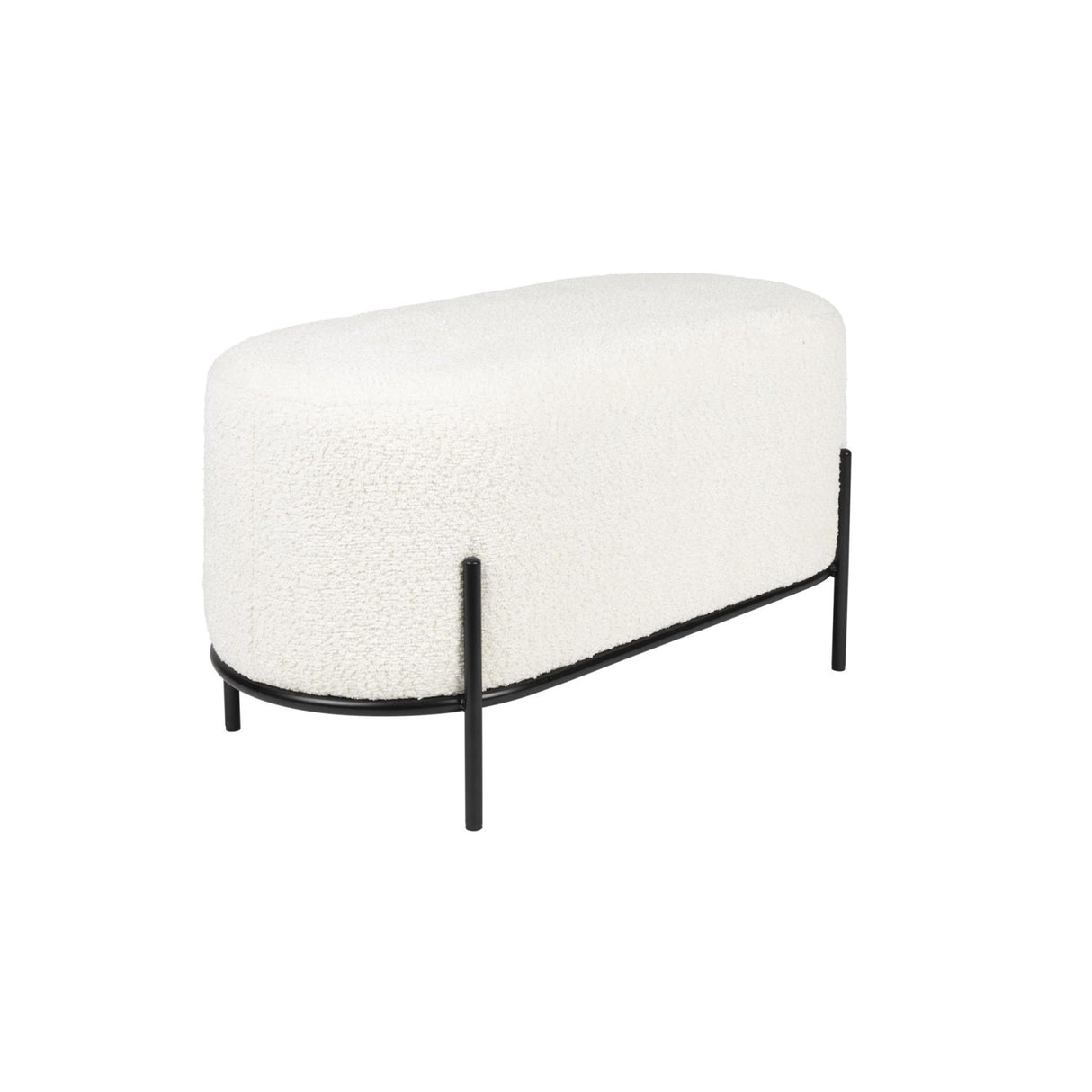 Modern furniture - White Cushioned Oblong Bench - www.oroa.com | Oroa.com