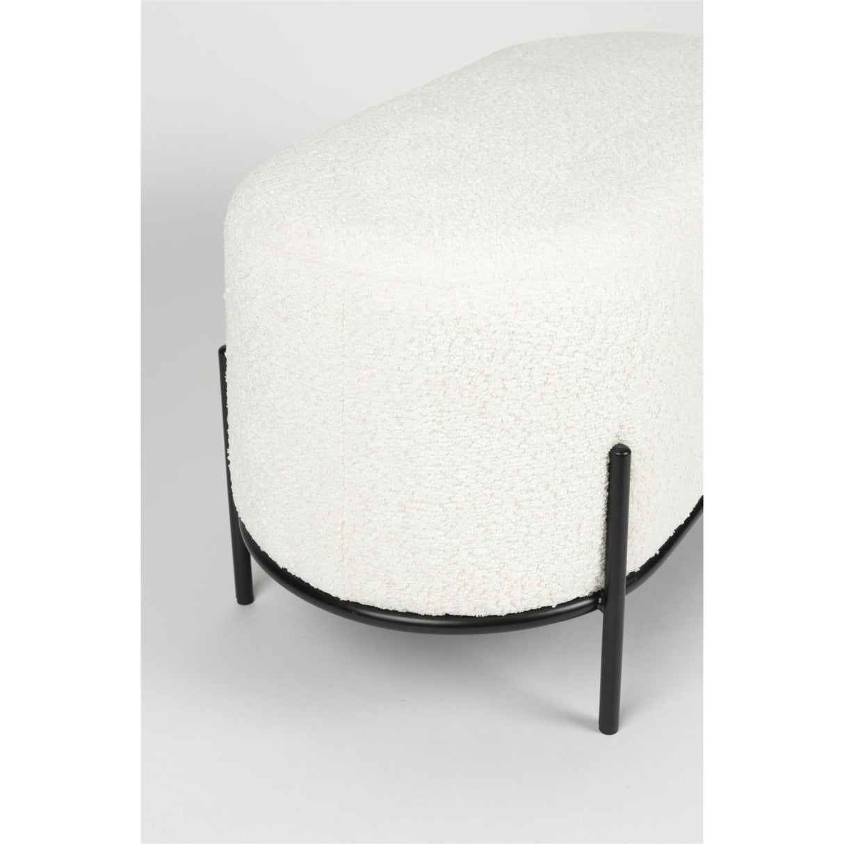 Modern furniture - White Cushioned Oblong Bench - www.oroa.com | Oroa.com