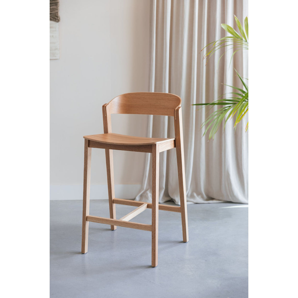 Modern European furniture - Oak Wood Bar Stool - www.oroa.com | Oroa.com