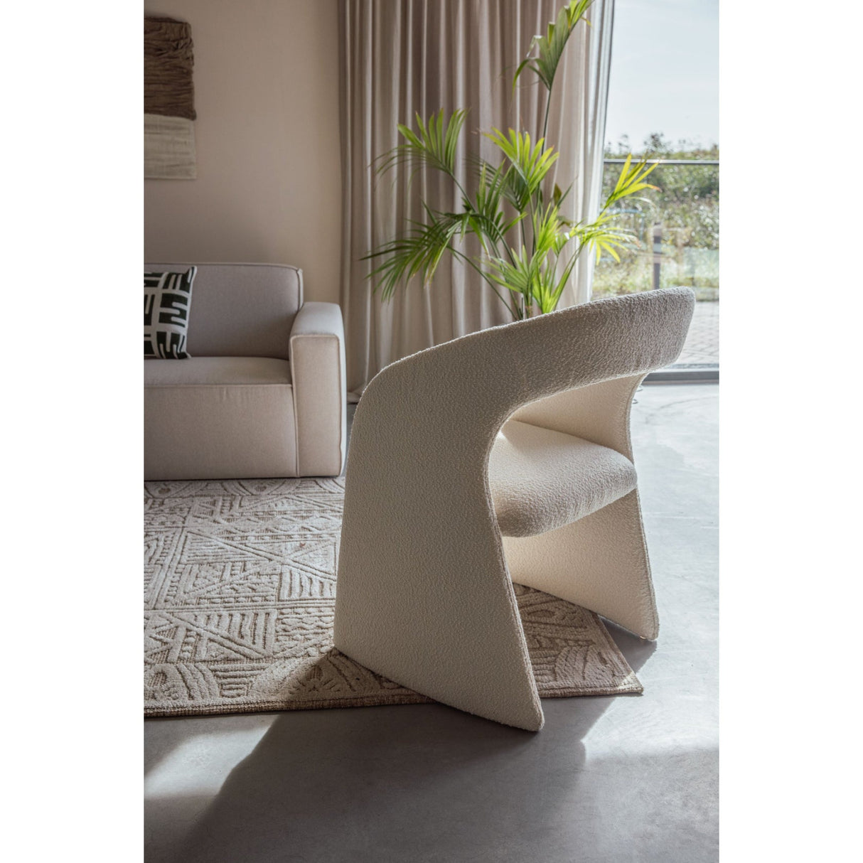 Modern furniture - Beige Open-Back Accent Chair - www.oroa.com | Oroa.com