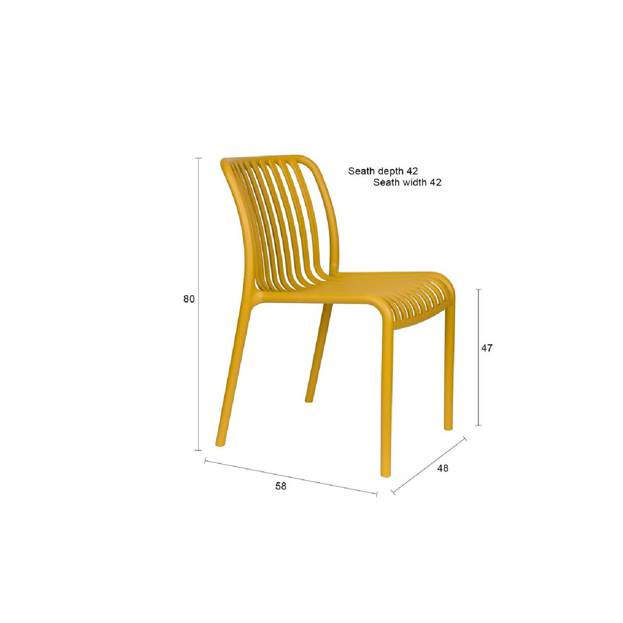 Molded Outdoor Stackable Chairs (4) | Oroa.com