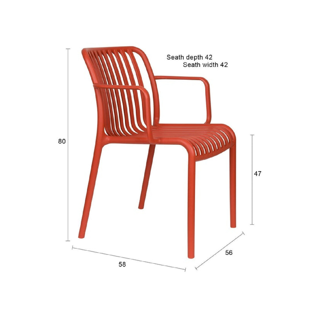 Modern European furniture - Colored Stackable Outdoor Dining Armchairs (4) - www.oroa.com | Oroa.com