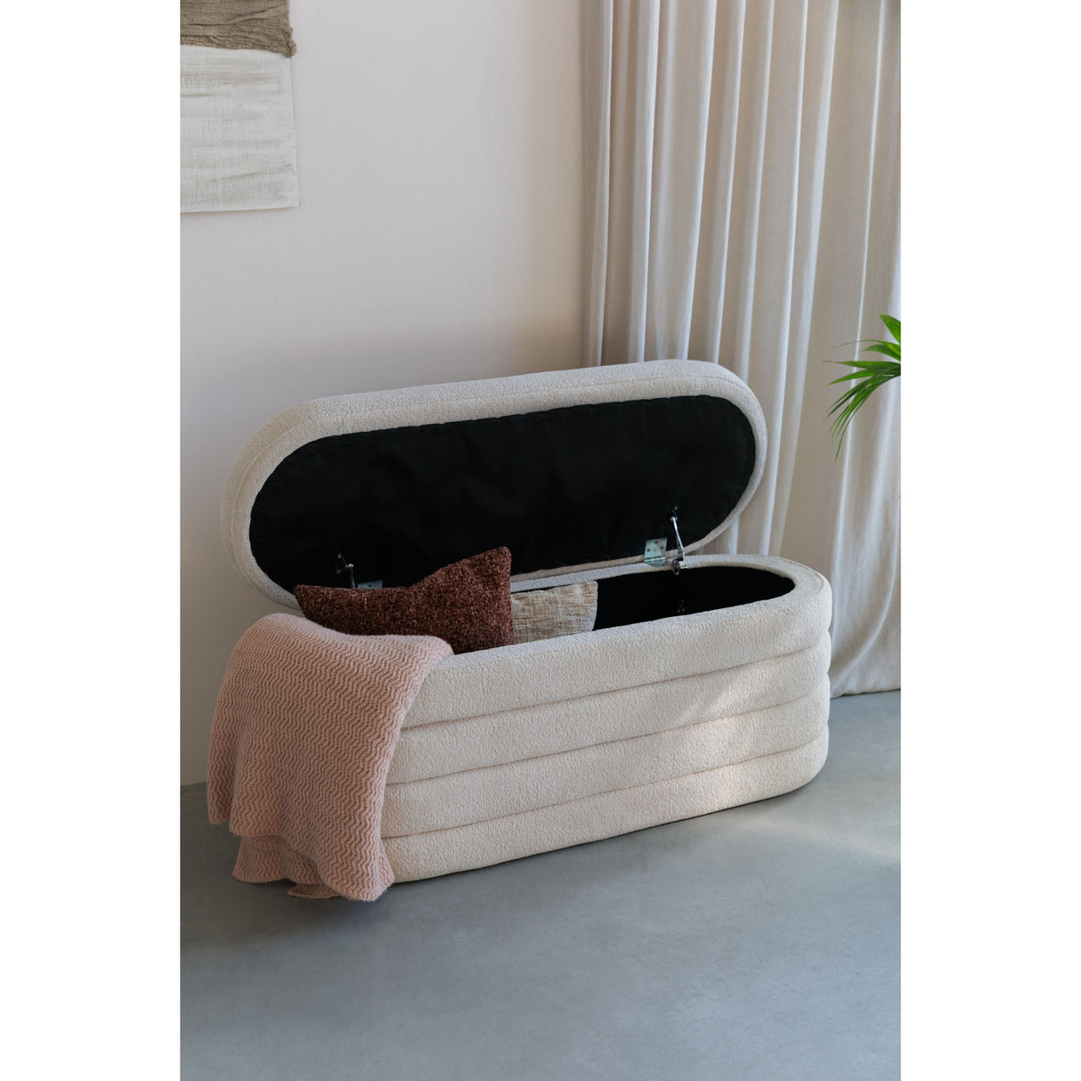 Modern furniture - Beige Storage Bench - www.oroa.com | Oroa.com