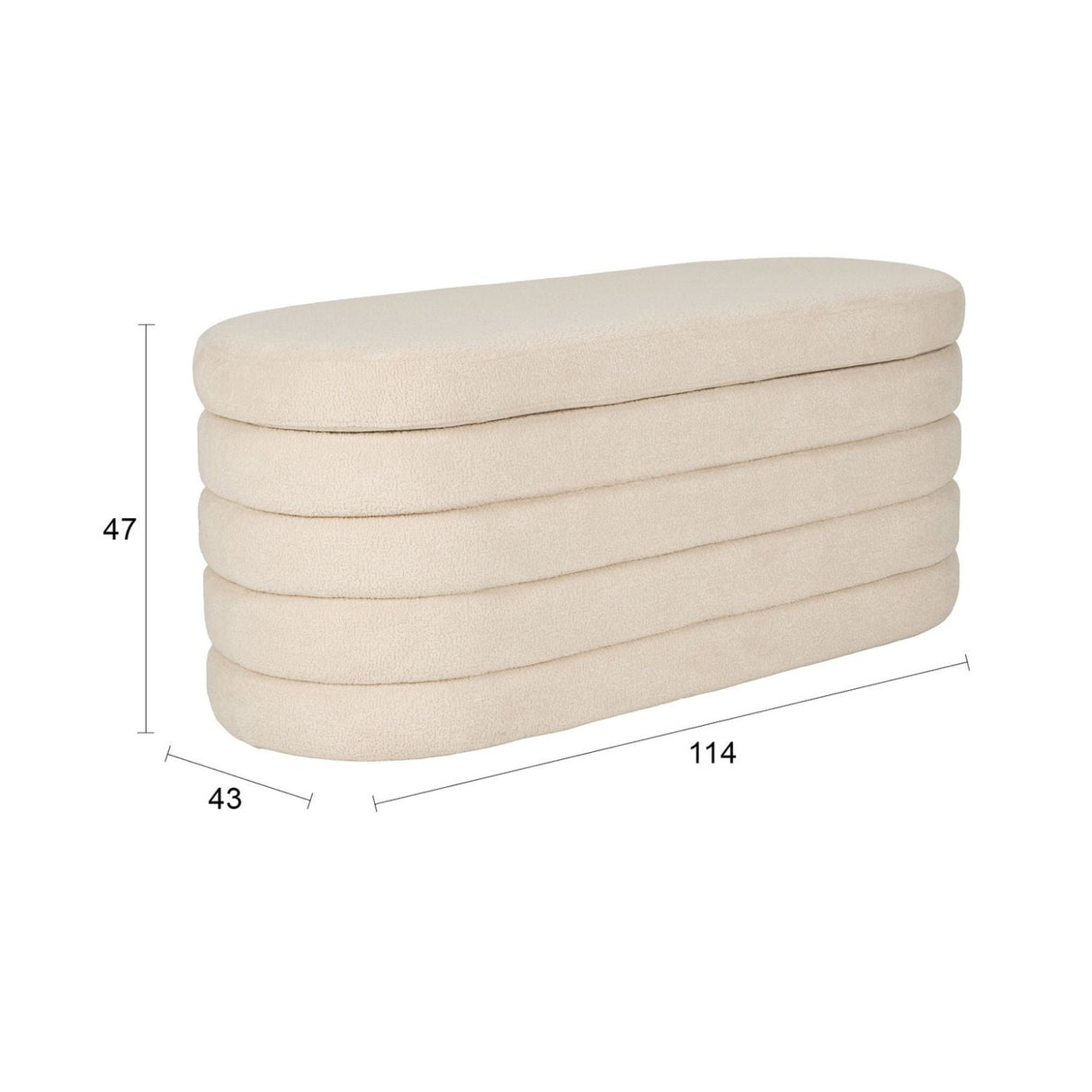 Modern furniture - Beige Storage Bench - www.oroa.com | Oroa.com