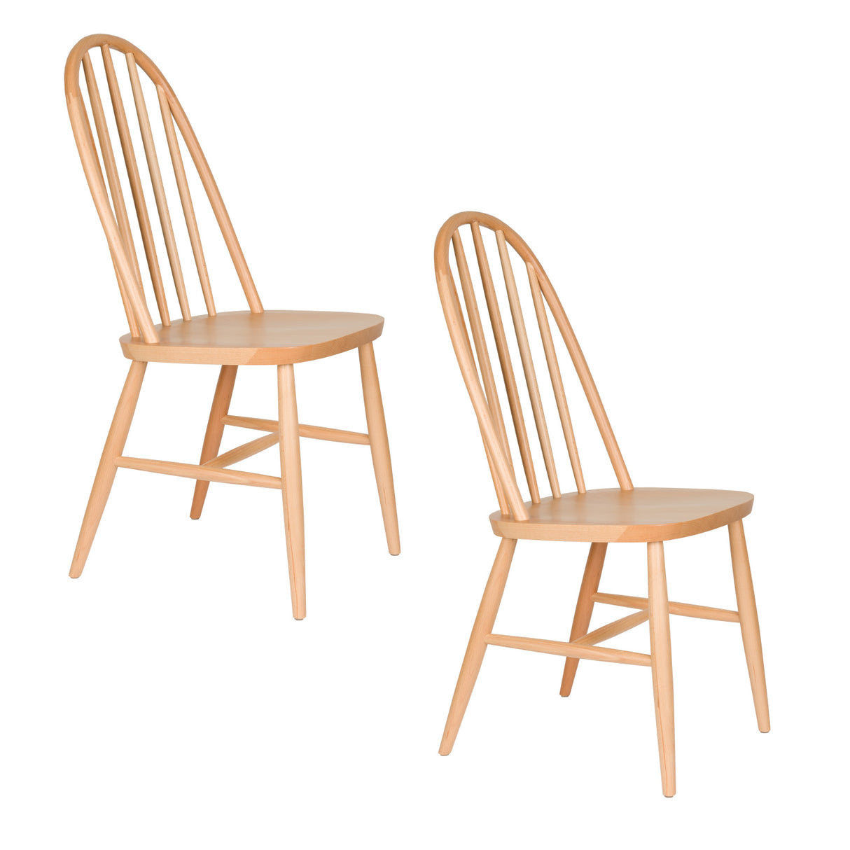 Modern furniture - Beech Wood Dining Chairs (2) - www.oroa.com | Oroa.com