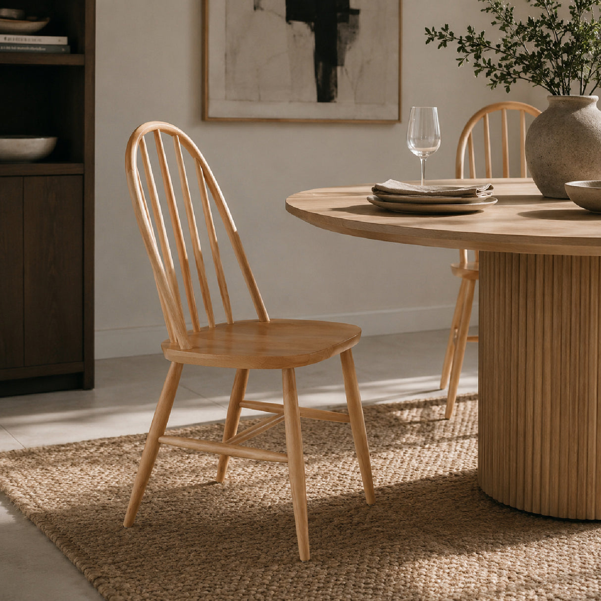 Modern furniture - Beech Wood Dining Chairs (2) - www.oroa.com | Oroa.com