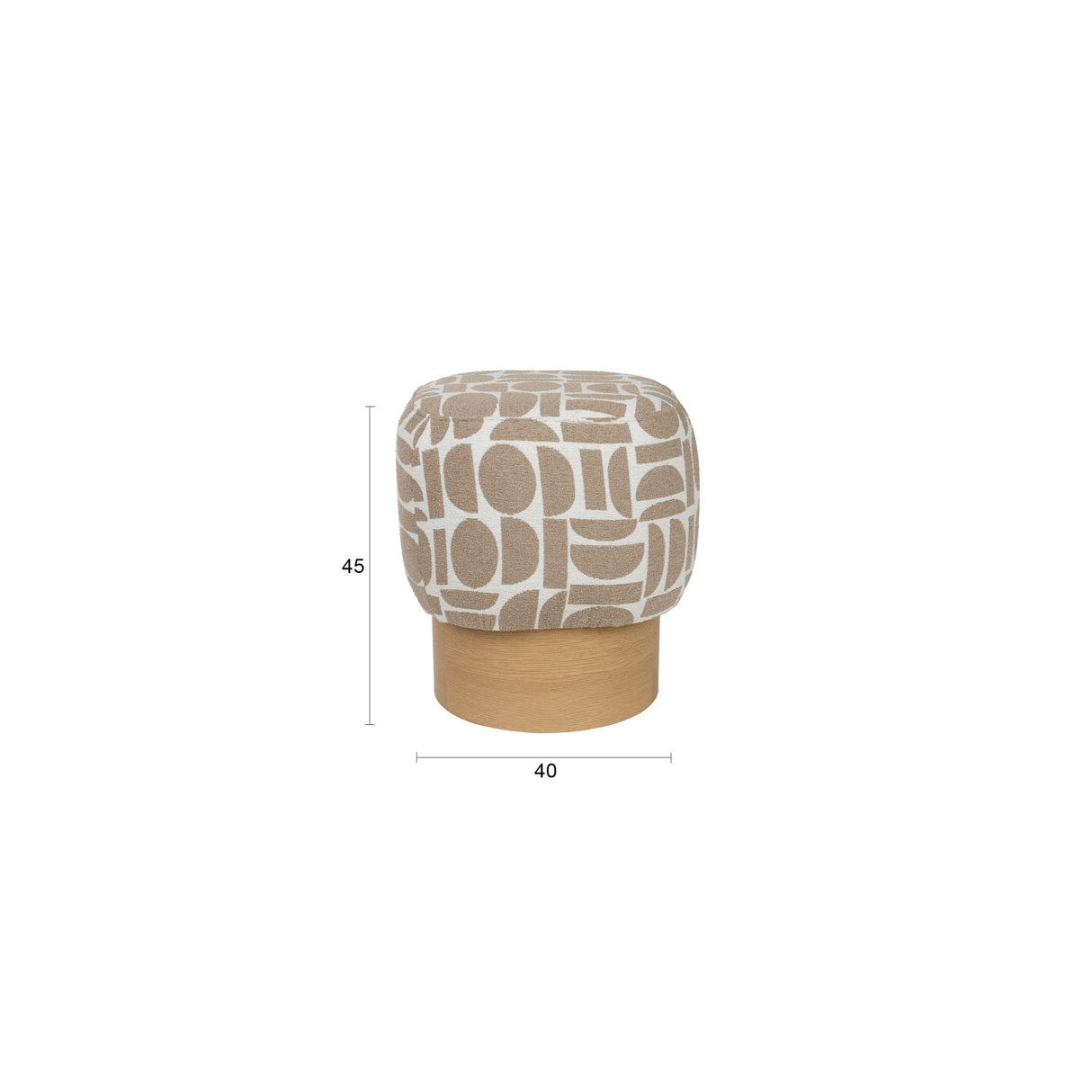 Modern furniture - Patterned Fabric Stool - www.oroa.com | Oroa.com