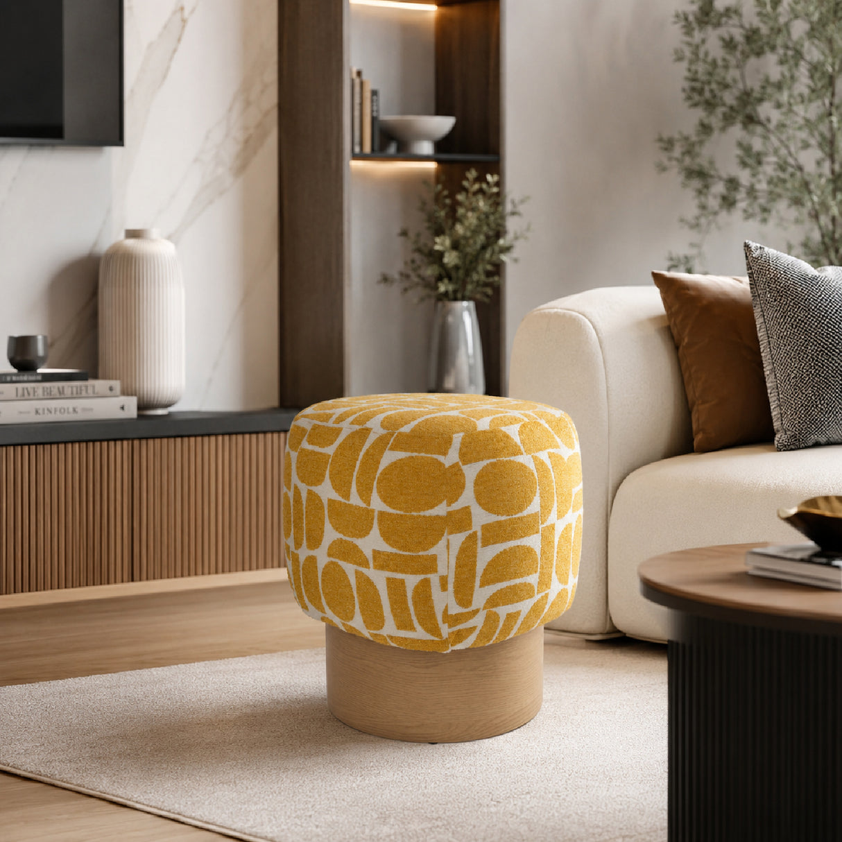Modern furniture - Patterned Fabric Stool - www.oroa.com | Oroa.com