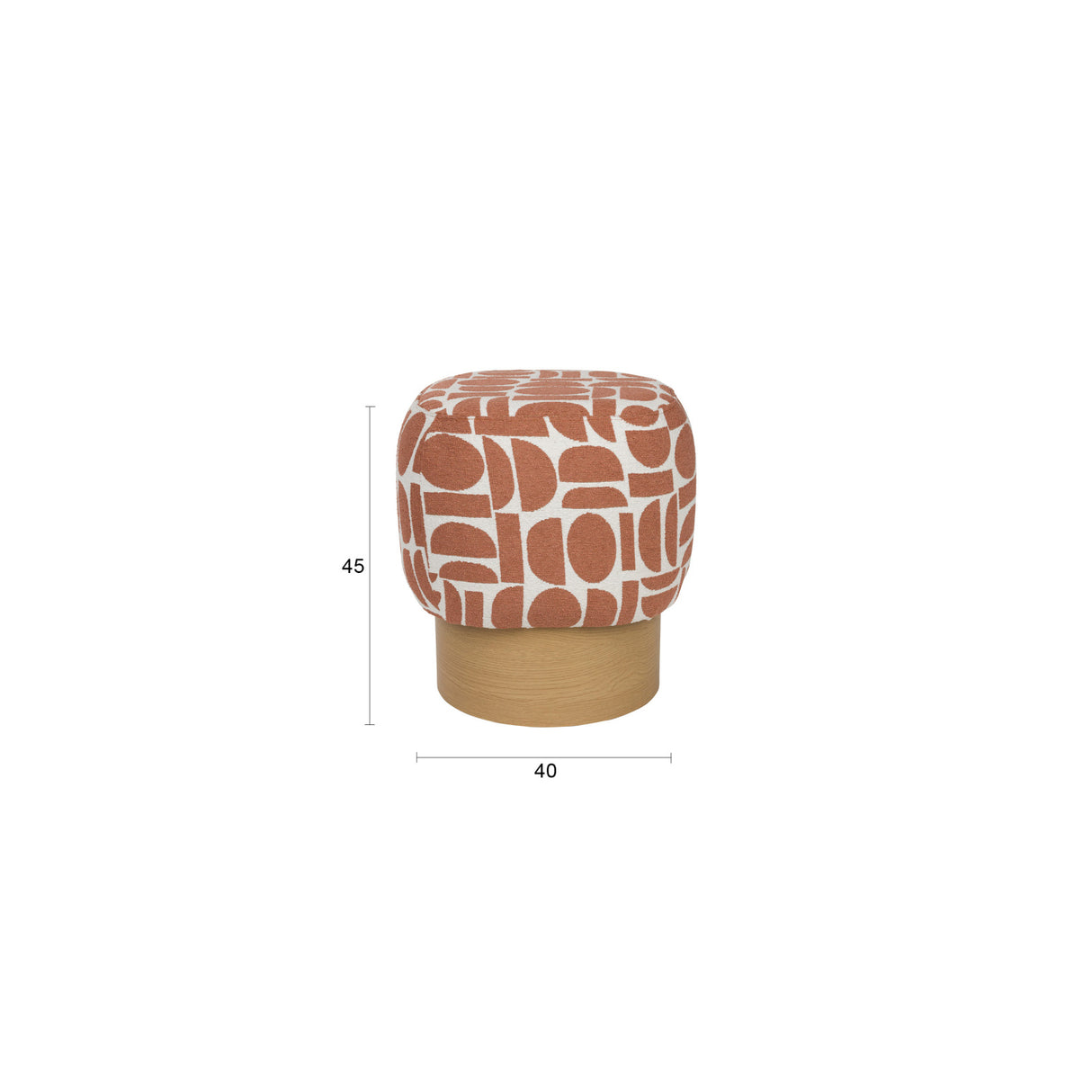 Modern furniture - Patterned Fabric Stool - www.oroa.com | Oroa.com