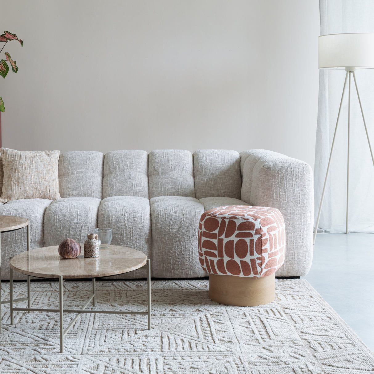 Modern furniture - Patterned Fabric Stool - www.oroa.com | Oroa.com