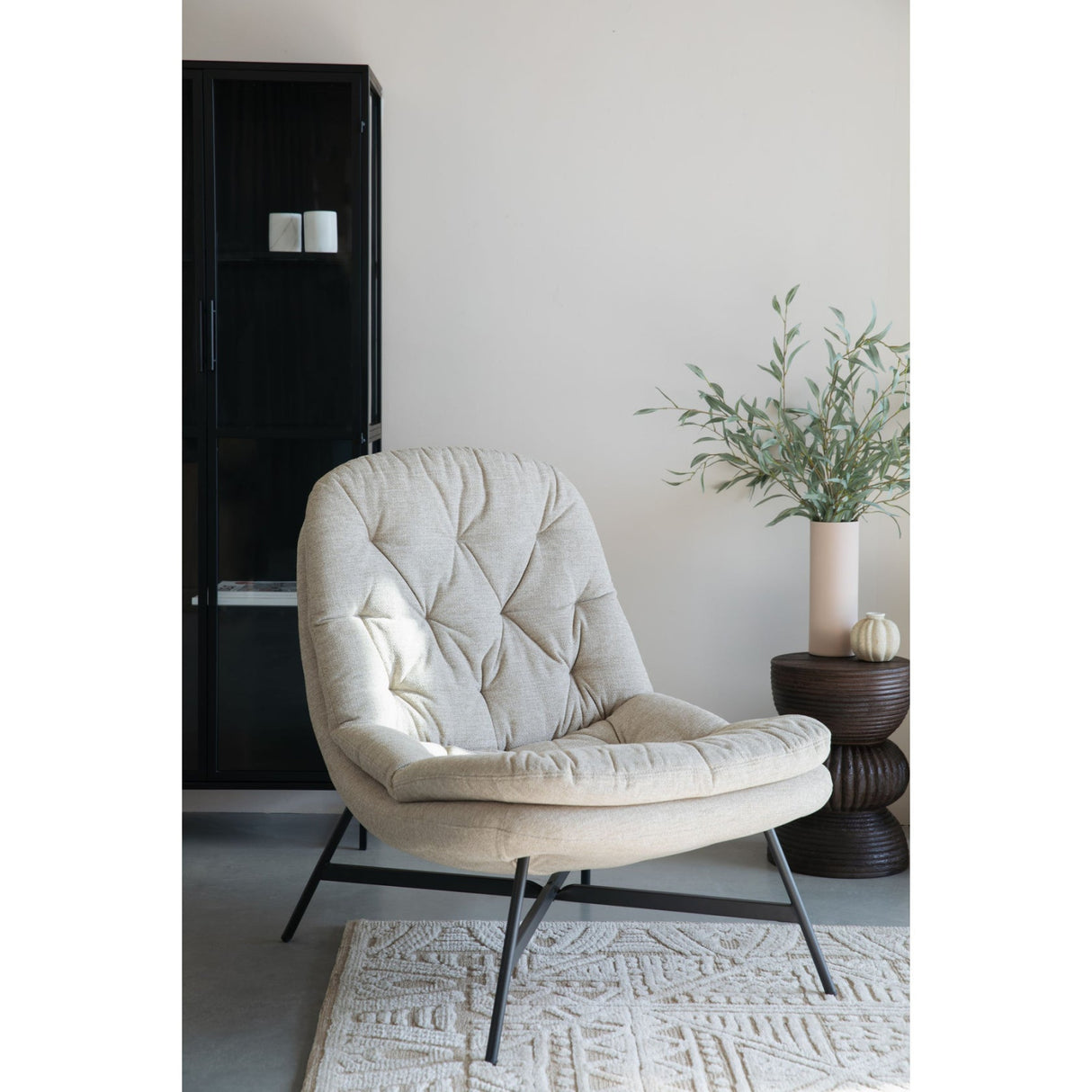Modern furniture - Beige Tufted Lounge Chair - www.oroa.com | Oroa.com