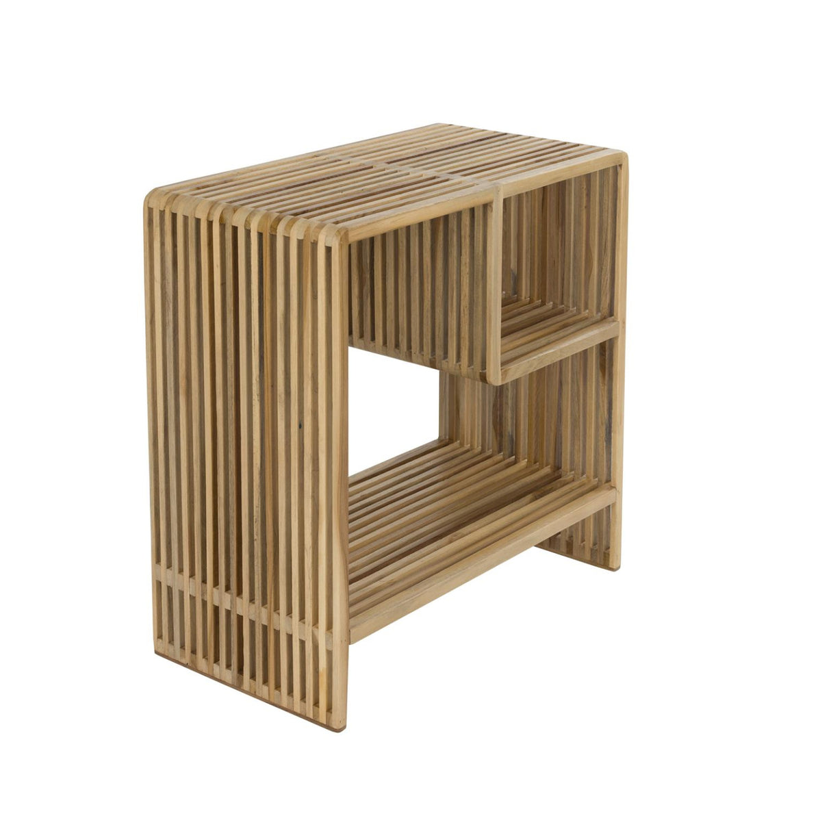 Modern furniture - Slatted Teak Nightstand - www.oroa.com | Oroa.com