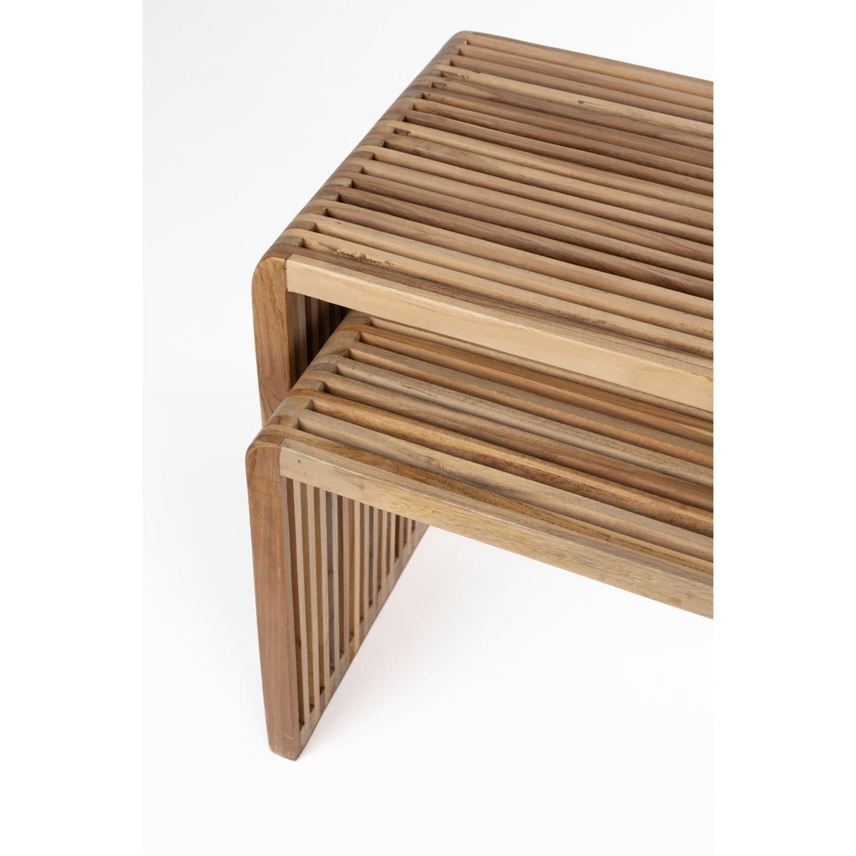 Modern furniture - Slatted Teak Nesting Coffee Tables (2) - www.oroa.com | Oroa.com